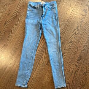 10” skinny high-rise Madewell jeans